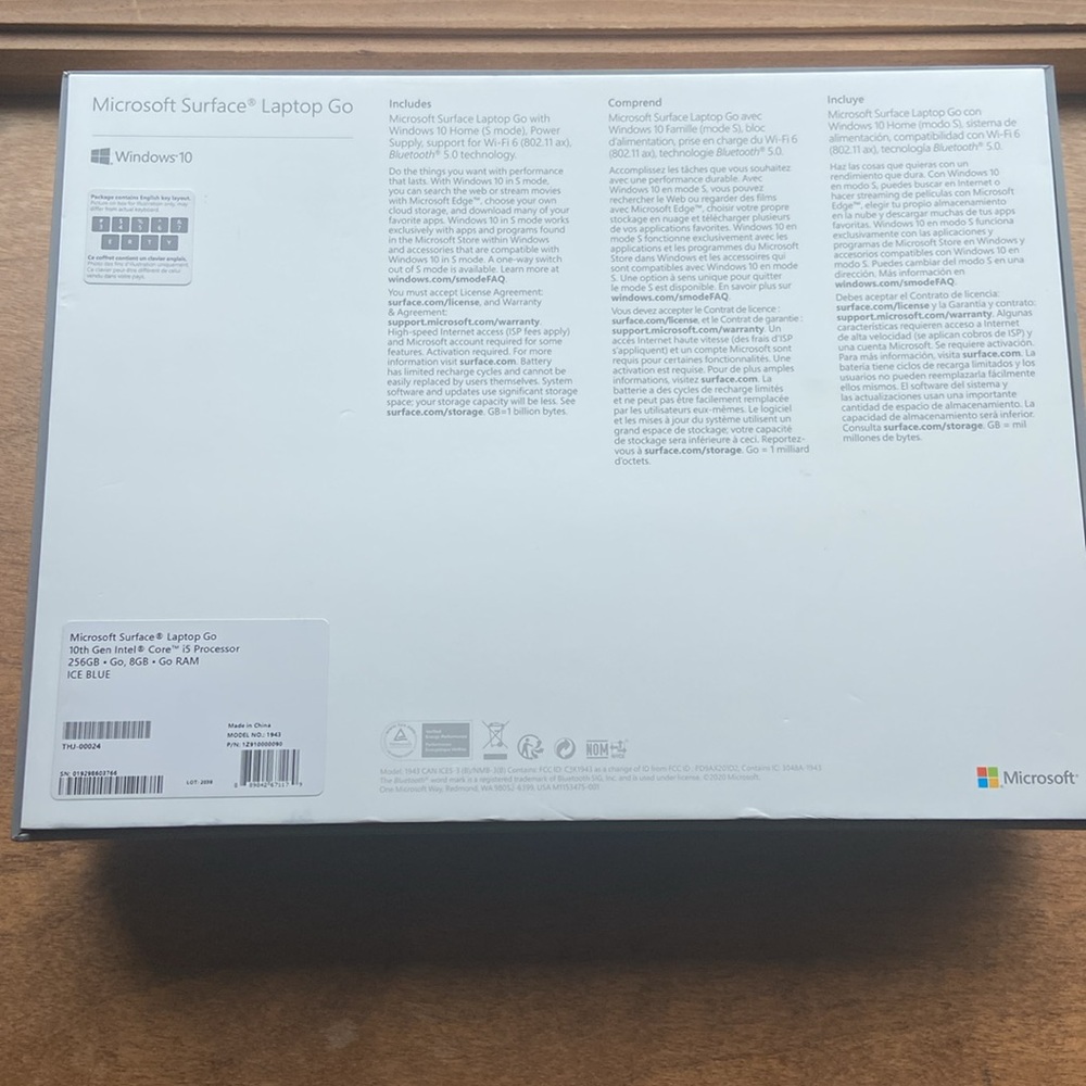 Microsoft Surface Laptop Go - Ice Blue, touchscreen, gently used. - Picture 8 of 16